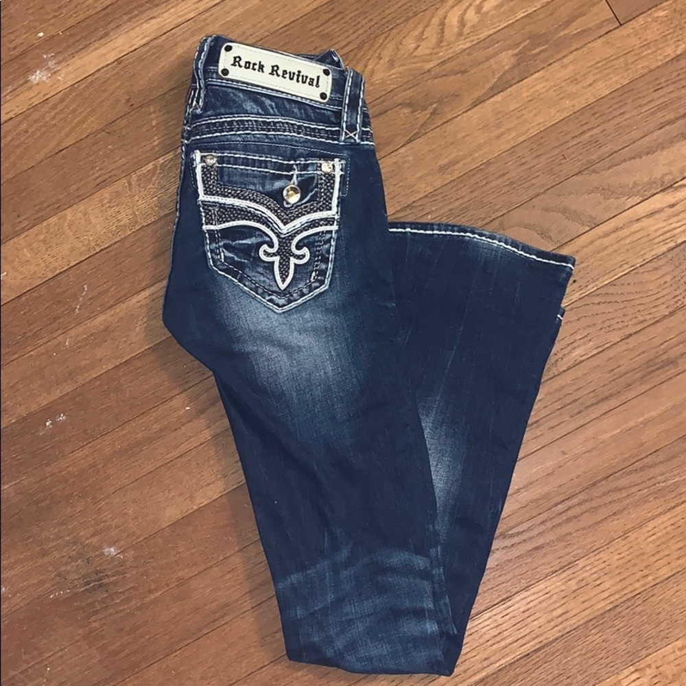 WOMENS BOOT CUT ROCK REVIVAL JEANS